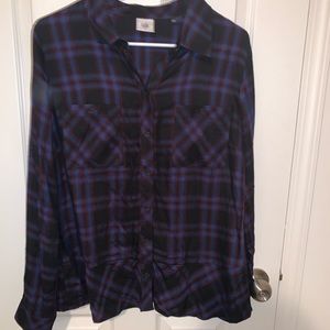 Cabi flannel with cute flare at bottom